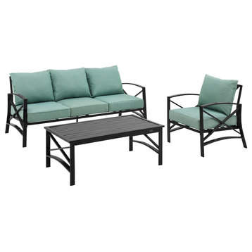 Kaplan 3-Piece Outdoor Sofa Set, Mist