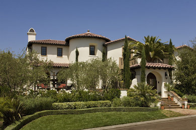 Inspiration for a mediterranean exterior home remodel in Orange County