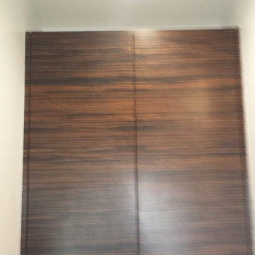 Custom Wall Storage Cabinet For A Modern Master Bathroom