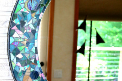 Seaside 2 stained glass mosaic mirror