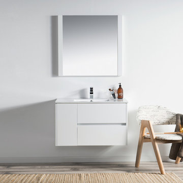 Luxury Glossy White Vanity Set