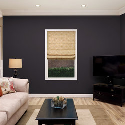 Blinds.com Premium Roman Shades in Donetta Barley - Roman Shades
