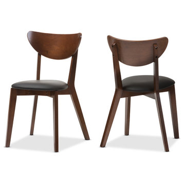 Sumner Dining Chair (Set of 2) - Black, Walnut Brown