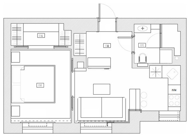 Рассчитываем площадь квартиры для семьи с тремя детьми Houzz Россия