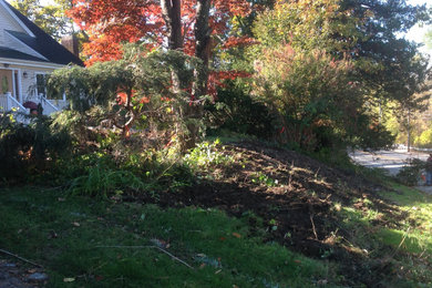 Inspiration for a rustic landscaping in Providence.