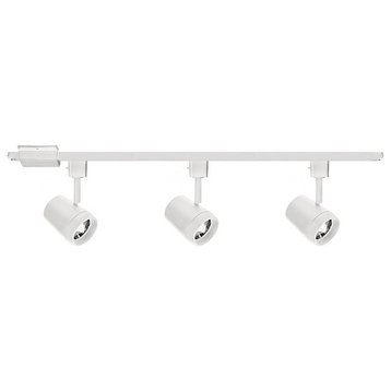 Oculux 3-Light Track Kit, Floating Canopy Feed and 4Ft Track, End Caps, White