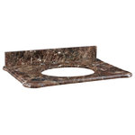 RYVYR - RYVYR S-MALAGO-30DE Malago 31-inch Stone Top - RYVYR S-MALAGO-30DE Malago 31-inch Stone Top - Dark Emperador Marble for Oval Undermount SinkAdd the beauty of natural marble to your bathroom vanity with Ryvyr countertops. This product is pre-sealed for added durability and stain resistance.Finish: Dark Emperador, Light Brown, Dark BrownMaterials: Natural MarbleDimension(in): 31(W) x 1(H) x 22(Depth))Natural Stone custom cut for the Malago vanity Collection.Dark Emperador Marble.Designed for use with RYVYR's CUM177OV or CUM177OV-LN undermount sink.Backsplash Included.Mild soap and water or natural stone cleaner for regular cleaning.