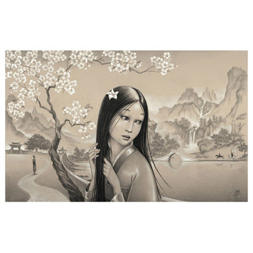 Disney Fine Art Giclee Mulan by Edson Campos Gallery Wrapped