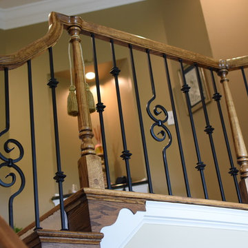 Mc Lean Va Stair remodel with Iron balusters