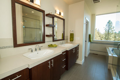 Example of a trendy bathroom design in Other