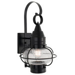 Norwell Lighting - Norwell Lighting Classic Onion Small 1 Light Sconce, Black/Seeded 1513-BL-SE - Featuring the rounded shape of an onion, which is encapsulated by impressively handcrafted brass, the Classic Onion small wall is eye-catching piece and ideal for entryways and rustic exteriors.