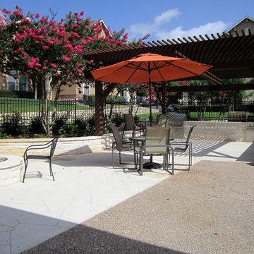 Outdoor BBQ, Pergola, Fire Pit & Deck for Apartment Complex