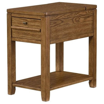 Hammary Chairsides Downtown Chairside Table, Oak