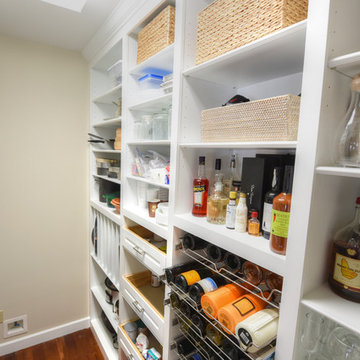 Custom Wood Walk-in Pantry and Wine Bar
