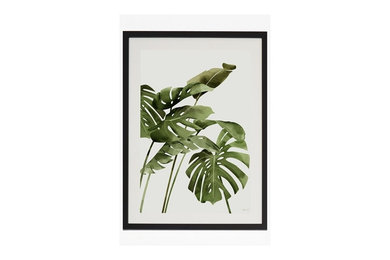 French Connection Large Framed Tropical Leaf Print