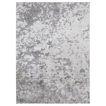 Orin R3336 Modern/Industrial/Luxury & Glam Rug, Silver/Gray, 3'11"x6'