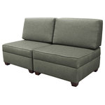 duobed - Duobed Storage Sofa Bed, 36"x72", Flint - The Duobed SofaBed includes (2) Ottomans (2) Sofa Back Pillows and (2) Back supports. Easily arrange the pieces as a Sofa, twin bed, chairs or chaise lounge. You can sit by day, sleep by night. That's more furniture for less money. The ottoman top opens to reveal convenient storage space. Perfect for dorms, studio apartments, kids rooms, dens, and offices. With comfort and versatility, the possibilities are endless. 100% Polyester Fabric - Clean with water or carpet cleaner. Firm cushion made of 1.8 density foam offers superior comfort and makes it lightweight and easy to move. Connect to other pieces from this manufacturer to make chairs, sofas, beds, sectionals, and more.