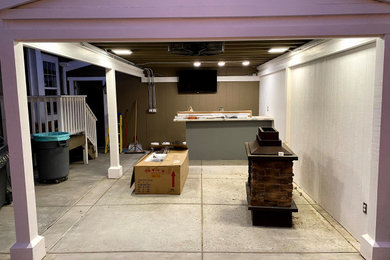Inspiration for a rustic home design remodel in Orange County