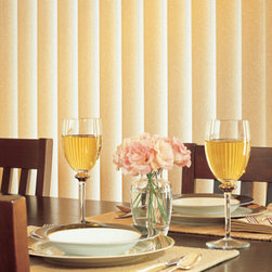 Vertical Blinds | Traditional Dining Room| Brown| - Vertical Blinds