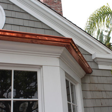 Manhattan Beach Home,Copper K-Style Gutters, Pre-Downspouts
