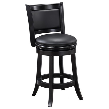 Augusta Swivel Counter Stool, Black