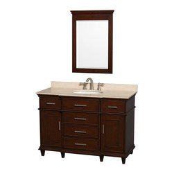 Ackley 48" inch Dark Chestnut Finish Bathroom Vanity - Bathroom Vanities And Sink Consoles