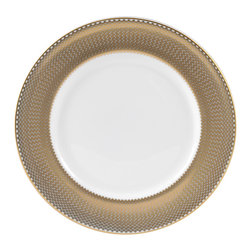 The New English - The New English Benday Gold Cake Plate - Dinner Plates