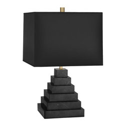 Robert Abbey Jonathan Adler Canaan Black Opaque Shade Table Lam - Dining Tables