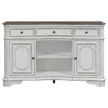 Server, Antique White Finish