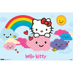 Hello Kitty - Teacup Wall Poster, 22.375 x 34, Framed 