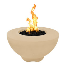 The Outdoor Plus - Sienna Firepit, Vanilla, 37" - Fire Pits