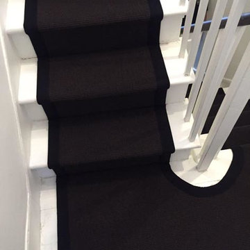 Black Carpet Runner to Stairs