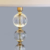 Madison 2 Piece Crystal Ball Lamp Set, Gold Brass