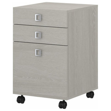 Office by kathy ireland Echo 3 Drawer Mobile File Cabinet, Gray Sand