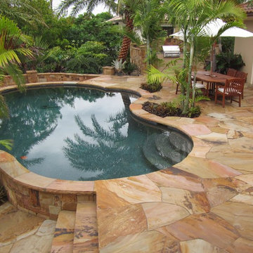 South Florida Backyard Pool patios