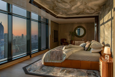 Luxury Bedroom Design with Salt-Printed Silk Fabric