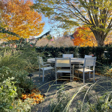 Intimate outdoor dining patio