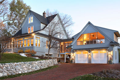 Inspiration for a contemporary exterior home remodel in Minneapolis