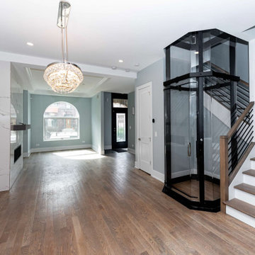 Chicago Luxury Entryway Renovation with Residential Elevator