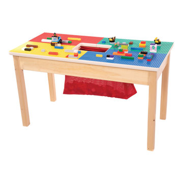 Lego Compatible Play Table With Storage Bag, 32"x16", Without Play Table Cover