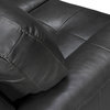 Bergen 87" Genuine Leather Square Arm Sofa, Pewter