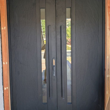 Dekton 0163 Ardesia Nero Double door with Fingerprint Smart Lock