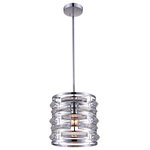 CWI LIGHTING - CWI LIGHTING 9975P10-1-601 1 Light Drum Shade Mini Chandelier with Chrome - CWI LIGHTING 9975P10-1-601 1 Light Drum Shade Mini Chandelier with Chrome finishThis breathtaking 1 Light Drum Shade Mini Chandelier with Chrome finish is a beautiful piece from our Petia Collection. With its sophisticated beauty and stunning details, it is sure to add the perfect touch to your décor.Collection: PetiaFinish: ChromeMaterial: Metal (Stainless Steel)Crystals: K9 ClearHanging Method / Wire Length: Comes with 72" of rodsDimension(in): 10(H) x 10(Dia)Max Height(in): 82Bulb: (1)60W E26 Medium Base(Not Included)CRI: 80Voltage: 120Certification: ETLInstallation Location: DRYOne year warranty against manufacturers defect.