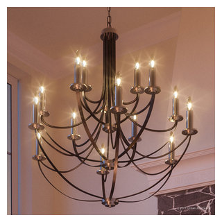 Luxury Mid-century Modern Black Chandelier, Uql2013, Marseille 