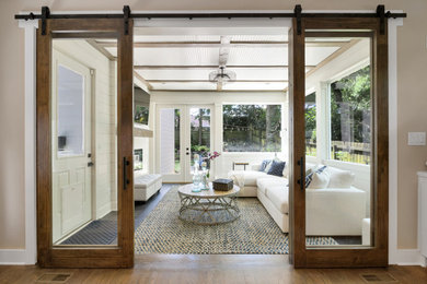 This is an example of a country sunroom in Atlanta.