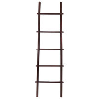 60" Bamboo Ladder Rack, Rosewood, Rosewood