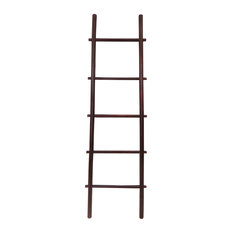 60" Bamboo Ladder Rack, Rosewood, Rosewood
