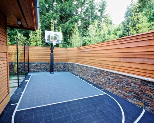Basketball Court In Backyard | Houzz