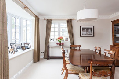 Dining room in London.