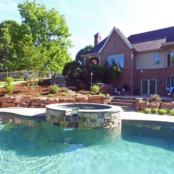 Poolside Fireplace